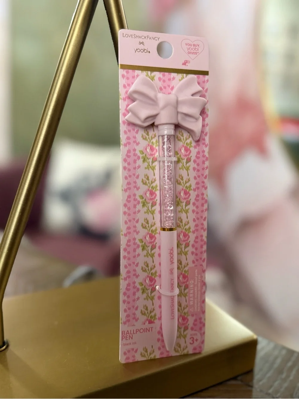 LoveShackFancy Pink Bow Ballpoint Pen